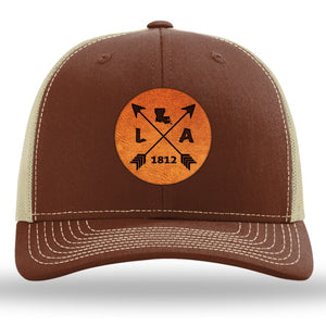Louisiana State Arrows - Leather Patch Trucker Hat
