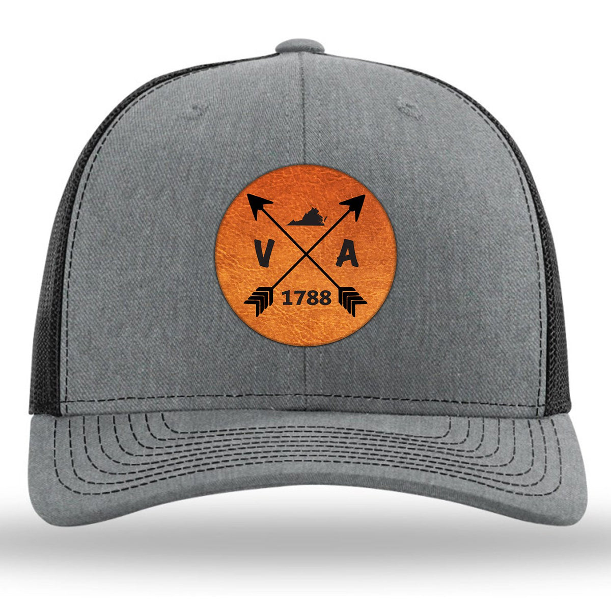 Virginia State Arrows - Leather Patch Trucker Hat