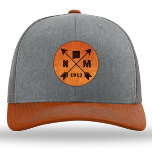 New Mexico State Arrows - Leather Patch Trucker Hat