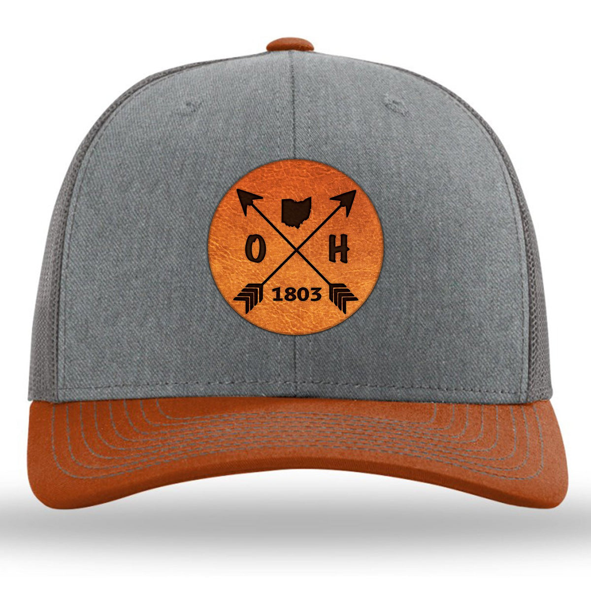 Ohio State Arrows - Leather Patch Trucker Hat