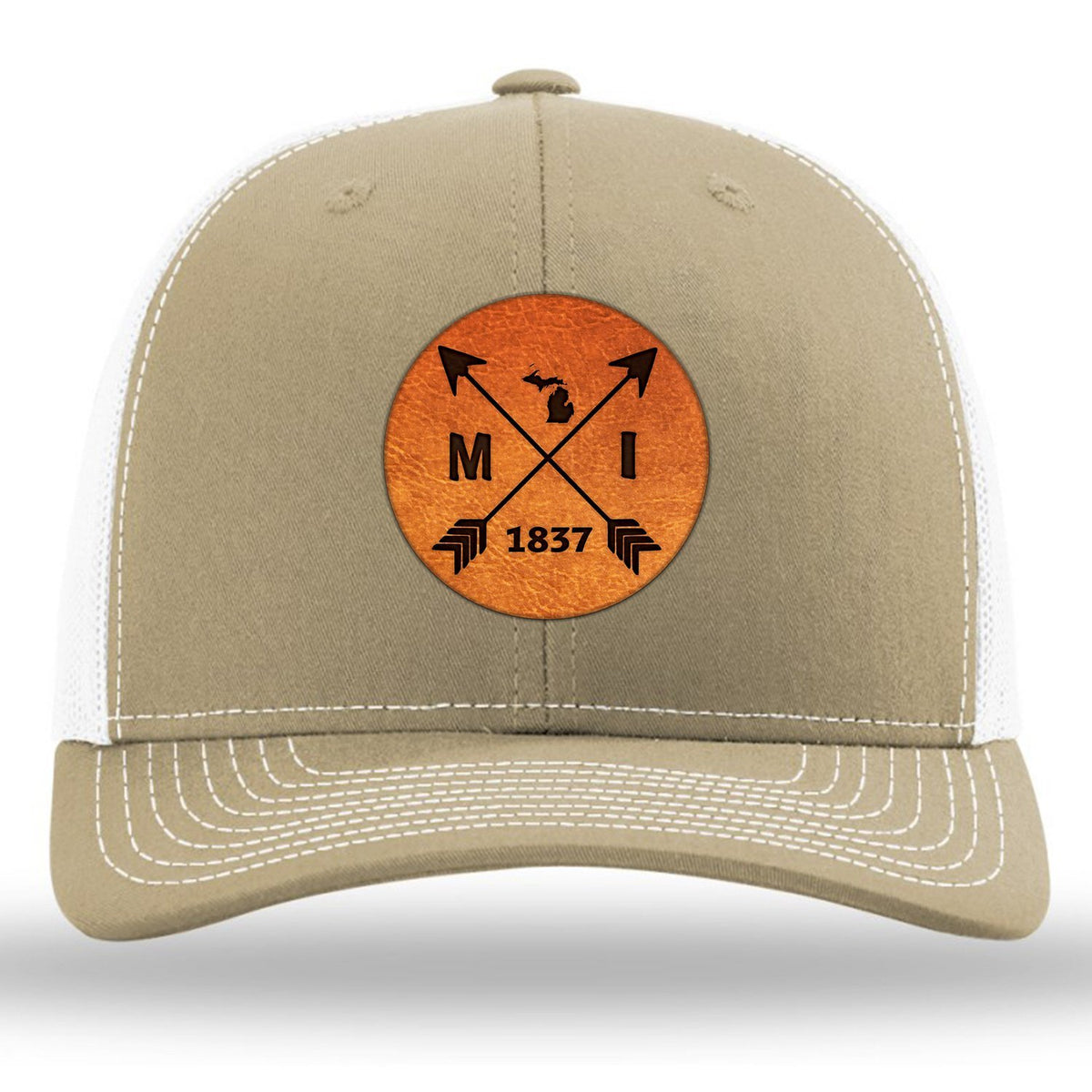 Michigan State Arrows - Leather Patch Trucker Hat