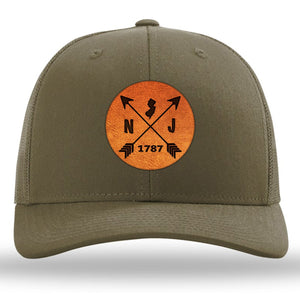 New Jersey State Arrows - Leather Patch Trucker Hat