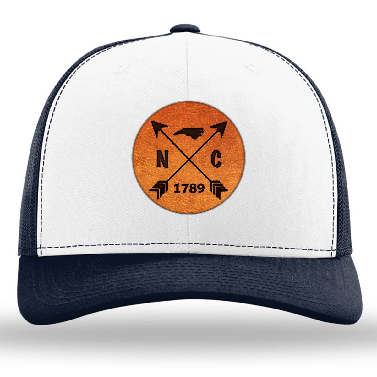 North Carolina State Arrows - Leather Patch Trucker Hat