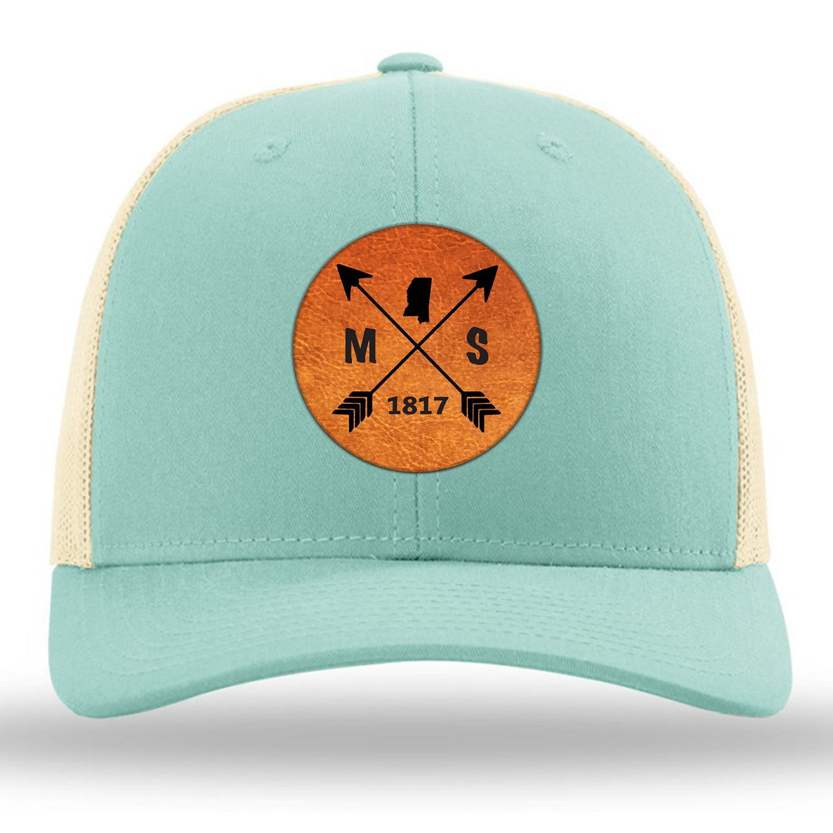 Mississippi State Arrows - Leather Patch Trucker Hat