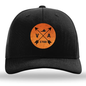 Virginia State Arrows - Leather Patch Trucker Hat