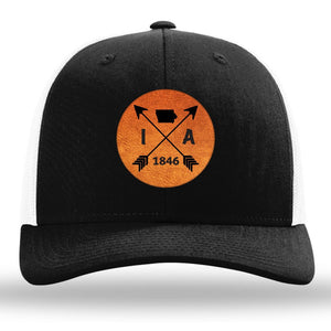 Iowa State Arrows - Leather Patch Trucker Hat
