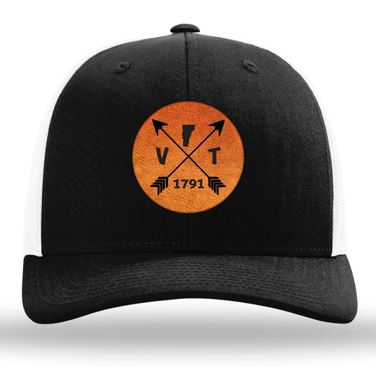 Vermont State Arrows - Leather Patch Trucker Hat