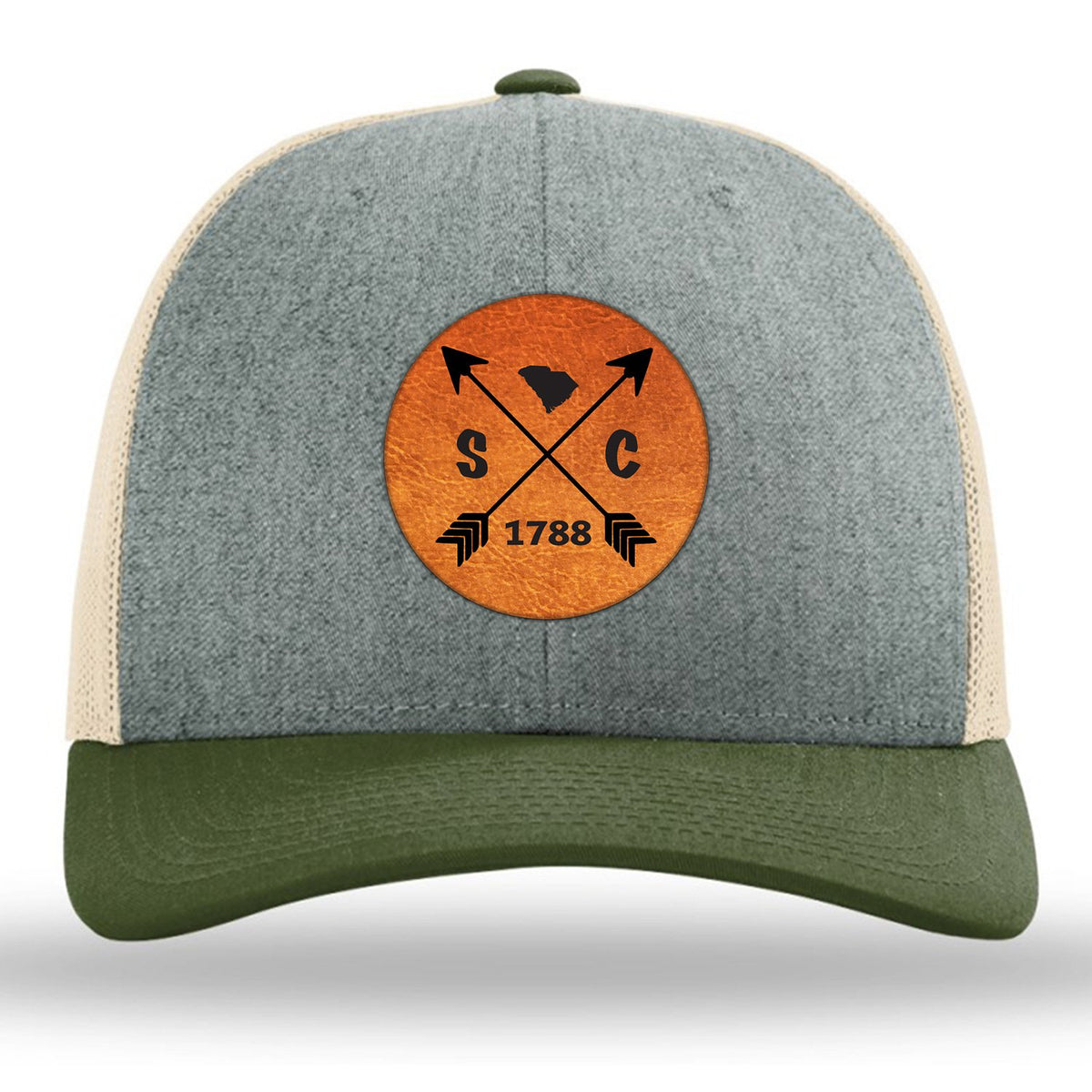 South Carolina State Arrows - Leather Patch Trucker Hat