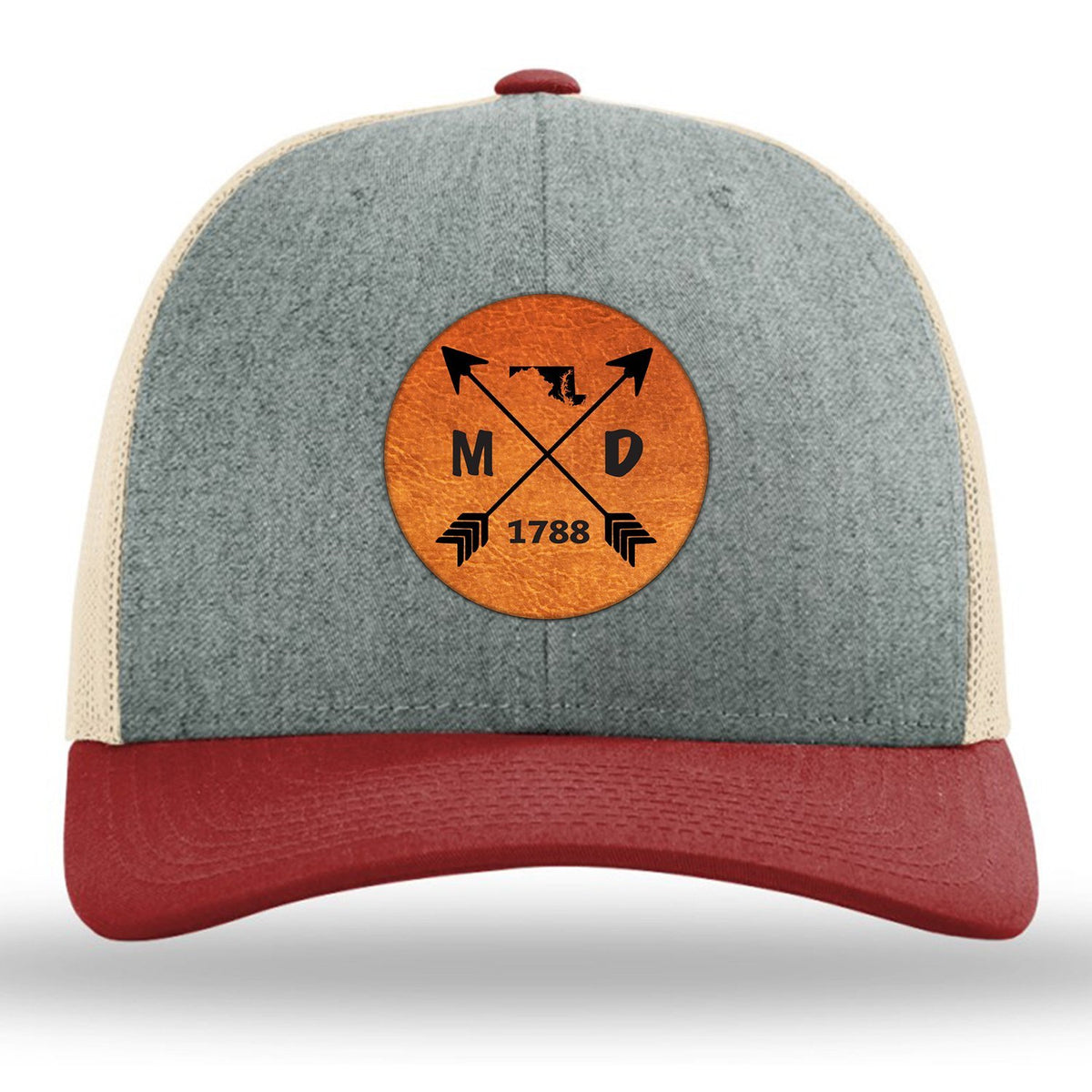 Maryland State Arrows - Leather Patch Trucker Hat