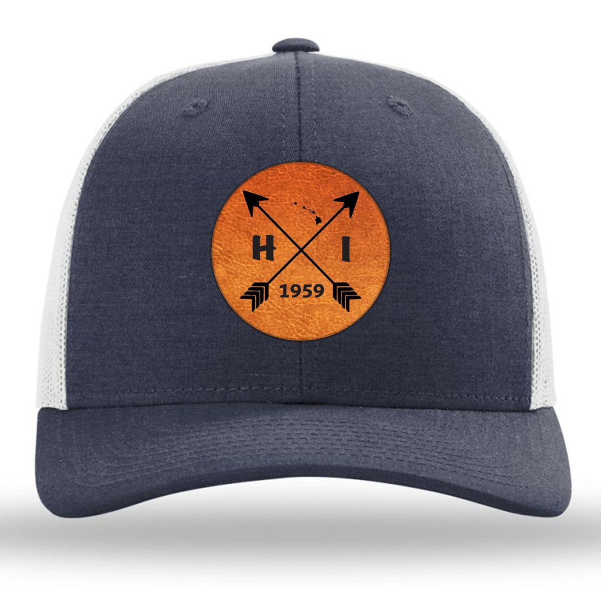 Hawaii State Arrows - Leather Patch Trucker Hat