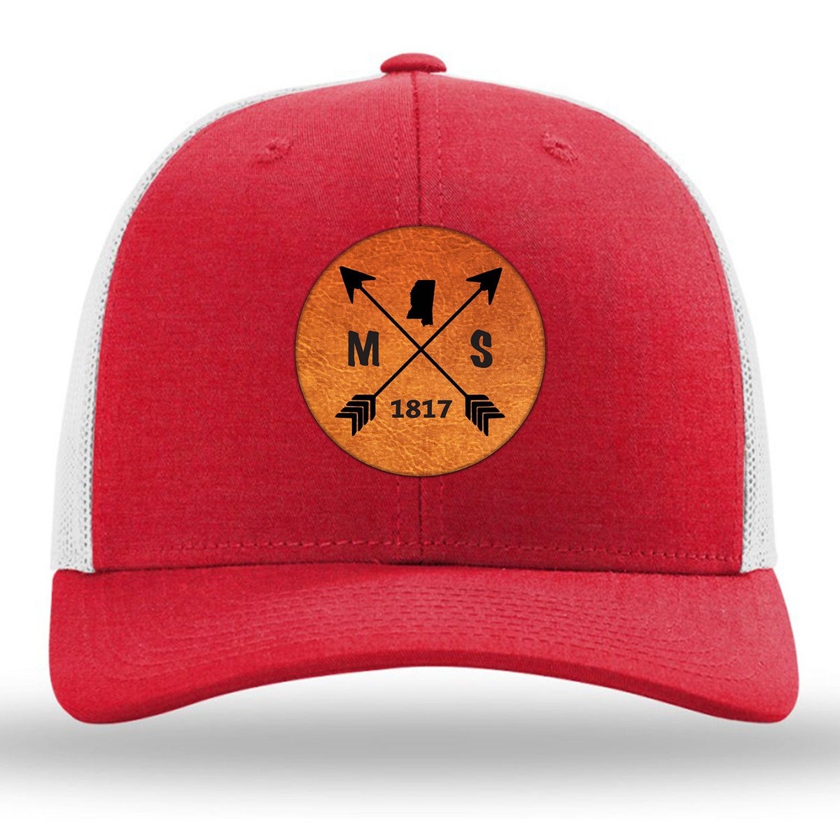 Mississippi State Arrows - Leather Patch Trucker Hat